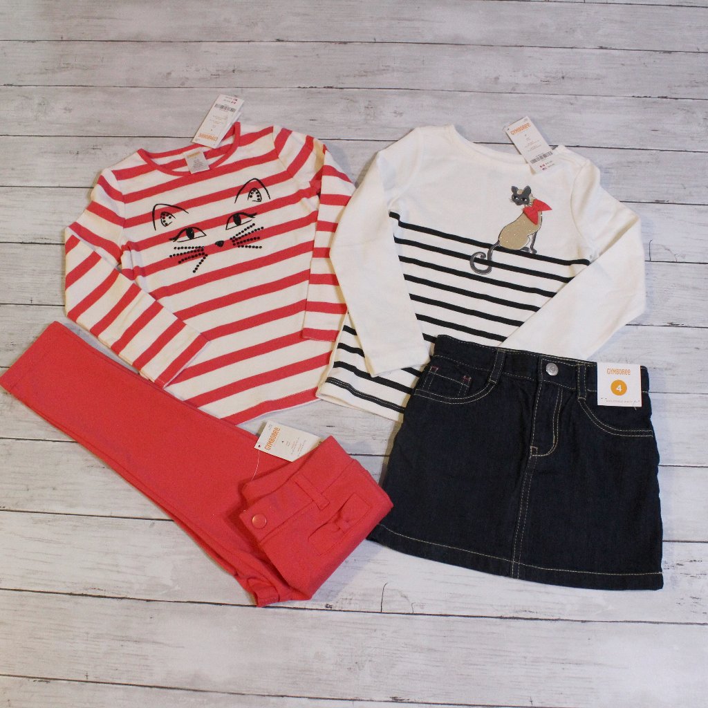 Gymboree Girl Pants Tops Skirt Size 4t 4 Lot